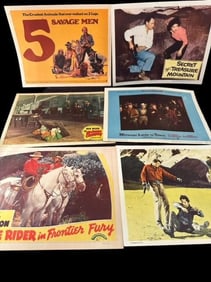 Lot of Six Assorted Original Western Movie Lobby Cards