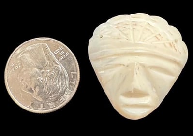 Pre-Columbian Carved Incan Shell 1200 CE Incan RARE