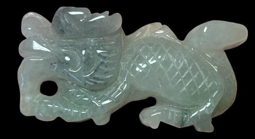 Jade Carved Dragon Figure