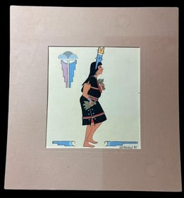 J.D. Roybal (1922-1978) San Ildefonso Pueblo Silk Screen Art