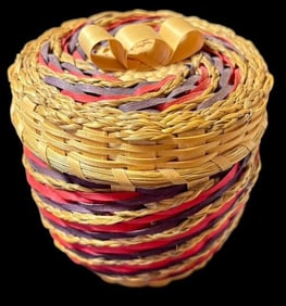 Signed Clara Keezer Passamaquoddy Basket