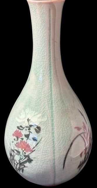 Korean Celadon Four Seasons Signed Vase (1 of 4)