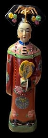 Antique Chinese Porcelain Hand Painted Female Figure