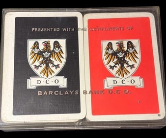 Double Deck Playing Cards Barclay Bank D.C.O.