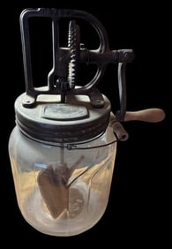 Antique Original Glass Dazey Butter Churn