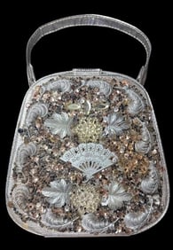 Vintage Sequin Texas Leathercraft Purse/Handbag