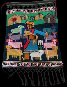 Hand Stitched Tapestry Wall Hanging by Tujia Broc