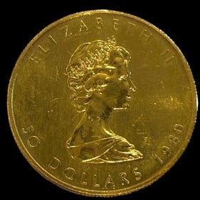 1980 One Ounce Gold Maple Leaf Coin