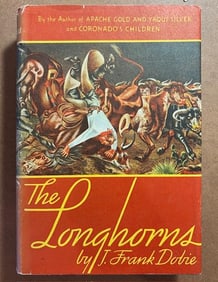 Hardback Book - The Longhorns by J. Frank Dobie