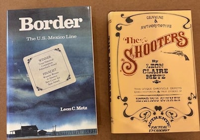 Lot of Two Signed Leon Metz Western Books