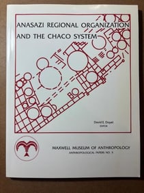 Softback Book - Anasazi Regional Ornanization and the Chaco System