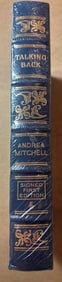 Leatherbound Signed First Edition Book - Talking Back by Andrea Mitchell