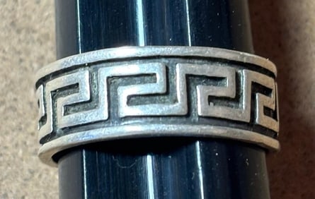 Native American Navajo Signed S.T.C. Sterling Ring