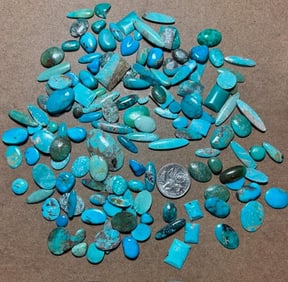 Lot of Assorted Turquoise Cabachons