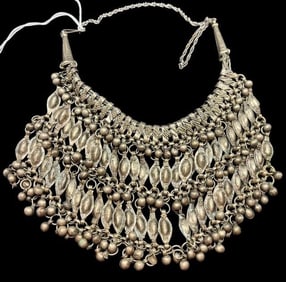 Middle Eastern Bridal Bib/Collar Choker Necklace .800 Silver