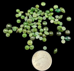 Large Lot of Polished Jade Cabs