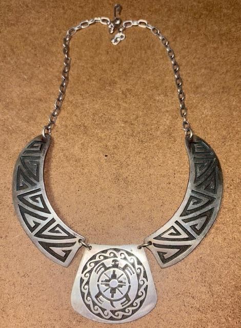 Native American Navajo Sterling Choker Necklace (1 of 2)