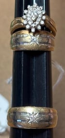 14k Gold Three Piece Wedding/Engagement Ring Set