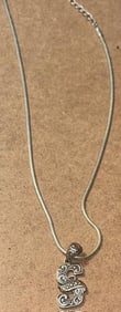 Sterling and 18K Gold Pendant Necklace