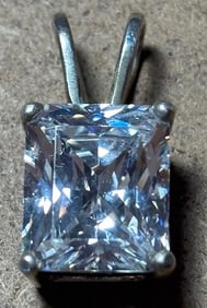 Sterling Pendant with CZ Stone
