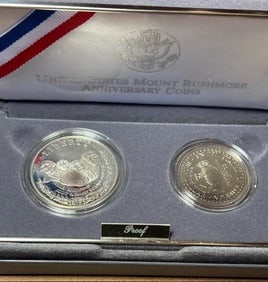 1991 US Mint Mount Rushmore Commemorative Proof Coin Set