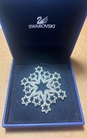 Swarovski Crystal Snowflake Brooch