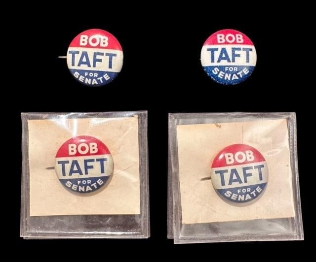 Lot of Four Bob Taft for Senate Political Button Pins (1 of 1)