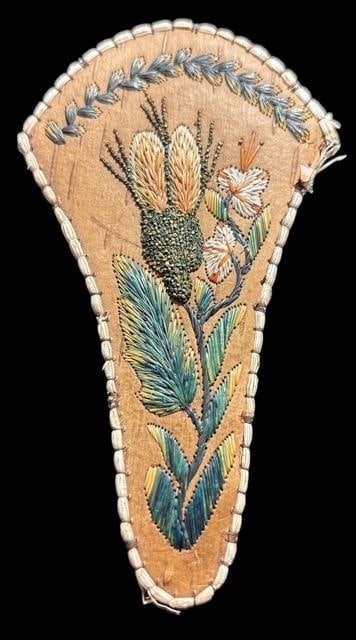 Native American Huron Birchwood and Moose Hair Awl Case (1 of 2)