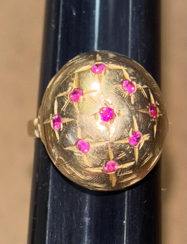 14K Gold Ring with Rubies (1 of 4)