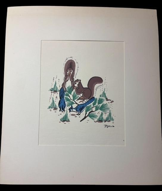 Beatien Yazz Native American Squirrel Serigraph (1 of 2)
