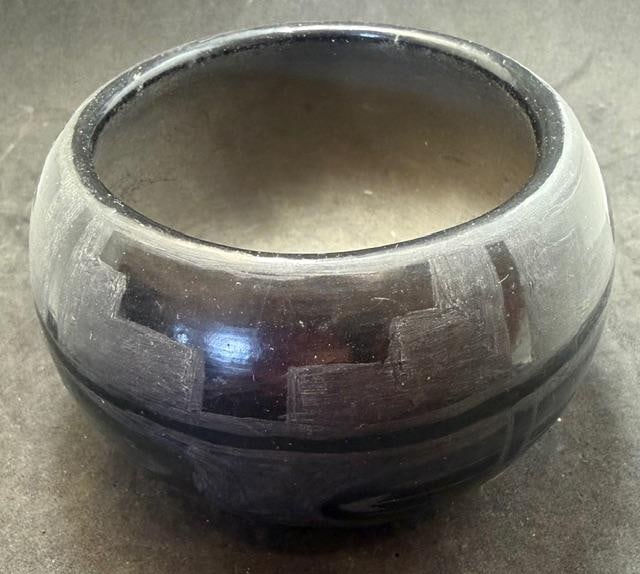 Signed Reycita (1927-2012) Santa Clara Pueblos Pottery Vessel (1 of 2)