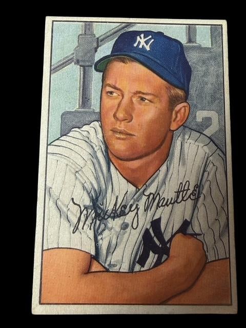 1952 Authentic Mickey Mantle Bowman #101 Baseball Card (1 of 2)