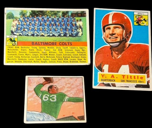 Lot of Three Topps Football Cards (1 of 6)
