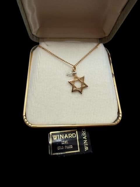 Winard 12K Gold Filled Star of David Pendant Necklace (1 of 1)