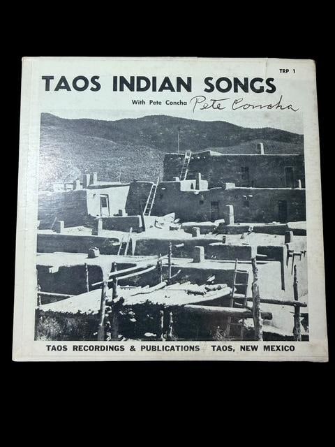 Autographed 1940's Vinyl Record "Taos Indian Songs" by Pete Concha RARE: Autographed 1940's vinyl record "Taos Indian Songs". Signed by Pete Concha. In original sleeve.