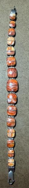 Sterling and Carnelian Agate Bracelet (1 of 3)