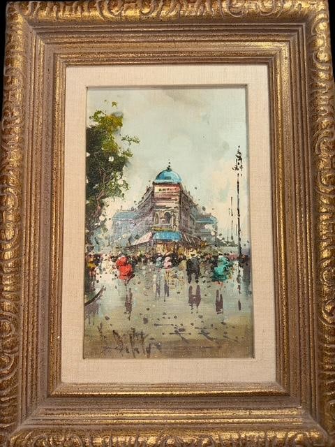 Antonio Devity (1901-1993) Parisian Street Scene Oil Painting (1 of 3)