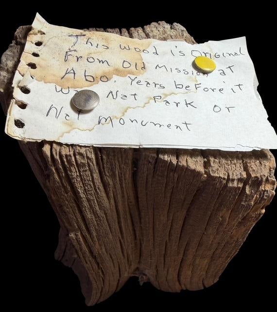 Segment of Original Beam from Old Mission at ABO (1 of 3)