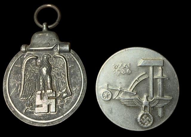 World War II Era German Pin and Fob (1 of 2)