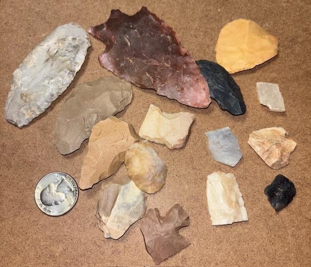 Lot of Native American Stone Artifacts and Arrowheads From New Mexico (1 of 1)