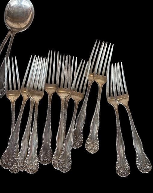 1897 Gorham Lancaster Sterling Silver Flatware Set - 10