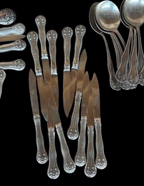 1897 Gorham Lancaster Sterling Silver Flatware Set - 8