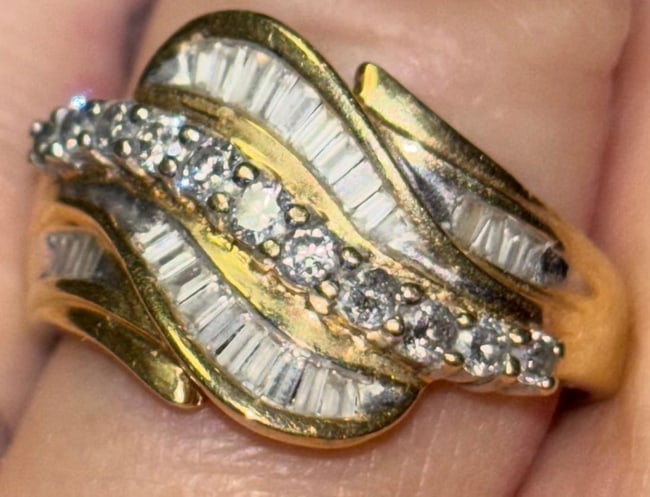 14K Gold and Diamond Ring (1 of 2)