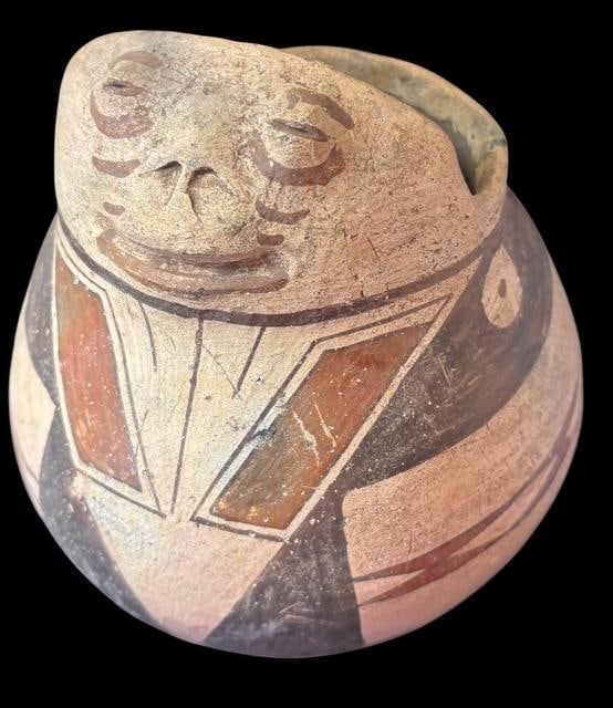 Signed Consolacion Quezada (1933-2016) Mata Ortiz Human Effigy Jar: Mata Ortiz ink signed human effigy jar by Consolacion Quezada (1933-2016). She is sister of master potter Juan Quezada. Measures 7" high.