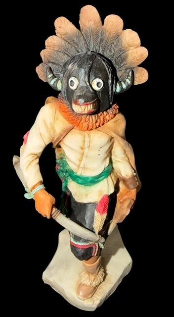 Made in Italy Castagna Native American Figure: Made in Italy Native American resin figurine. Marked Castagna, 1993. Measures 7" tall on a 3.25" x 2" base.