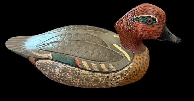 Hand Carved Wood Duck Decoy Gary Cooper (1 of 6)