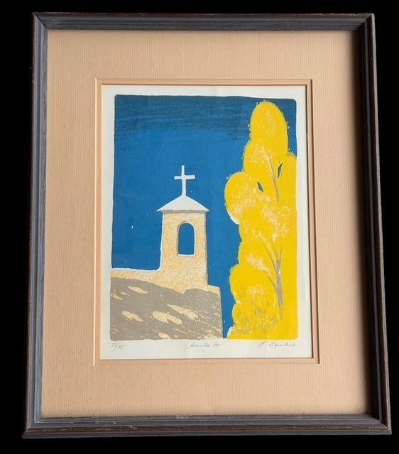 New Mexico Artist Hugh Lambert (1927-2013) Santa Fe Print 35/75 (1 of 4)
