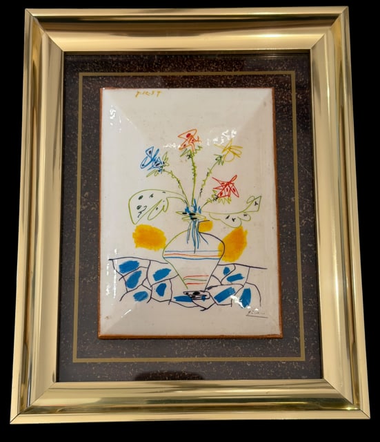Framed Pablo Picasso Art Tile (1 of 5)