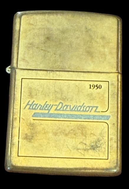 Harley Davidson Anniversary Design Brass Zippo Lighter (1 of 4)
