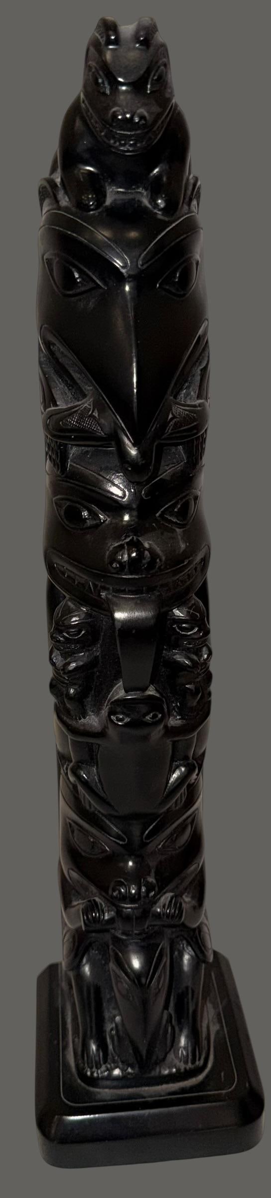 BOMA Canada Totem Pole Haida Argillite Carving (1 of 3)